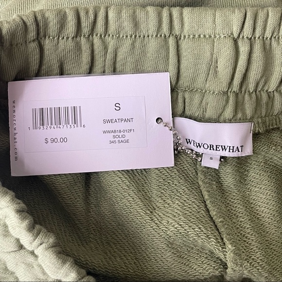 WE WORE WHAT NWT GREEN JOGGER SWEAT PANTS IN SAGE GREEN SMALL - Picture 5 of 9